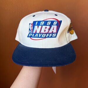 Rare Vintage 1998 NBA Playoffs Los Angeles Lakers Snapback Hat NWT